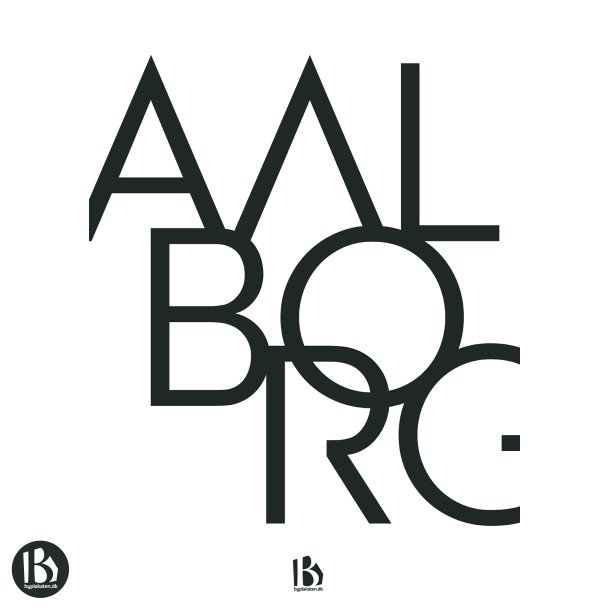 Aalborg (9000) - Typografisk - Sort p hvid