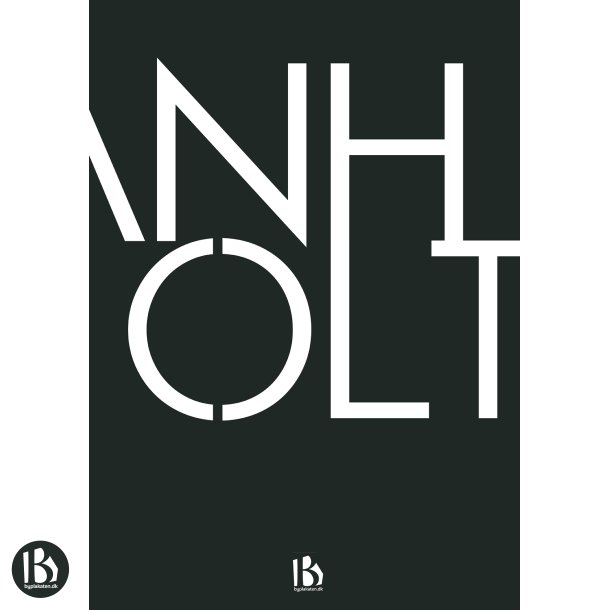 Anholt (8592) - Typografisk - Hvid på sort
