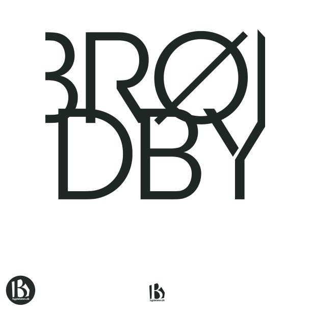 Brndby (2605) - Typografisk - Sort p hvid