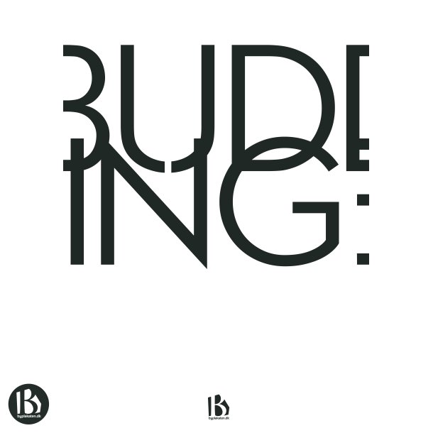 Buddinge (2860) - Typografisk - Sort p hvid