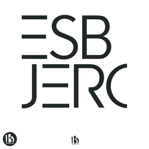 Esbjerg (6700) - Typografisk - Sort p hvid