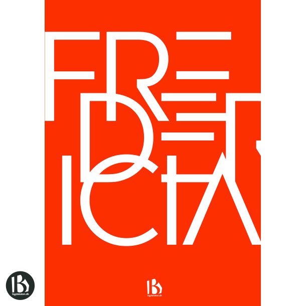 Fredericia (7000) - Typografisk - Dyb orange