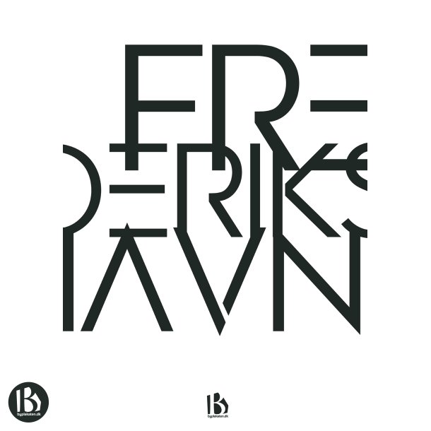 Frederikshavn (9900) - Typografisk - Sort p hvid