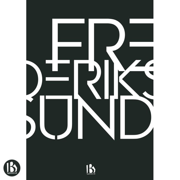 Frederikssund (3600) - Typografisk - Hvid p sort