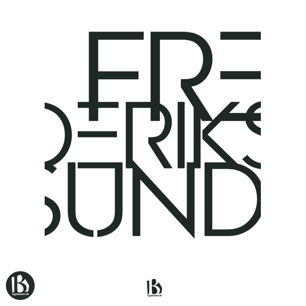 Frederikssund (3600) - Typografisk - Sort p hvid