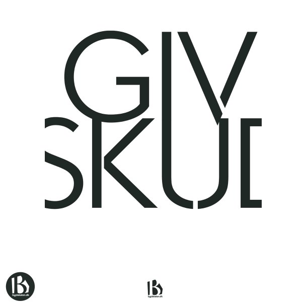 Givskud (7323) - Typografisk - Sort p hvid