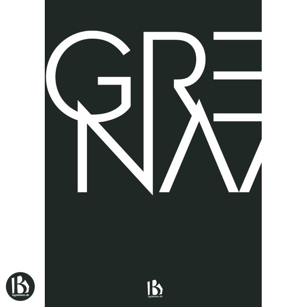 Grenaa (8500) - Typografisk - Hvid p sort