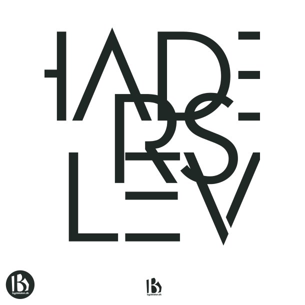 Haderslev (6100) - Typografisk - Sort p hvid