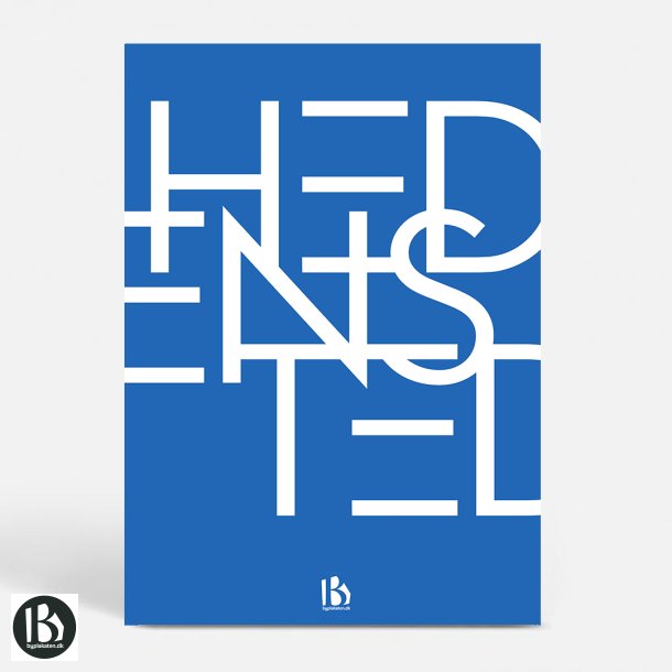Hedensted (8722) - Typografisk - Lys bl