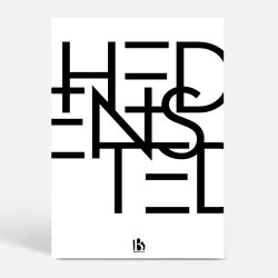 Hedensted (8722) - Typografisk - Sort p hvid