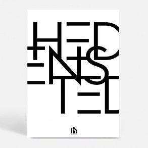 Hedensted (8722) - Typografisk - Sort p hvid