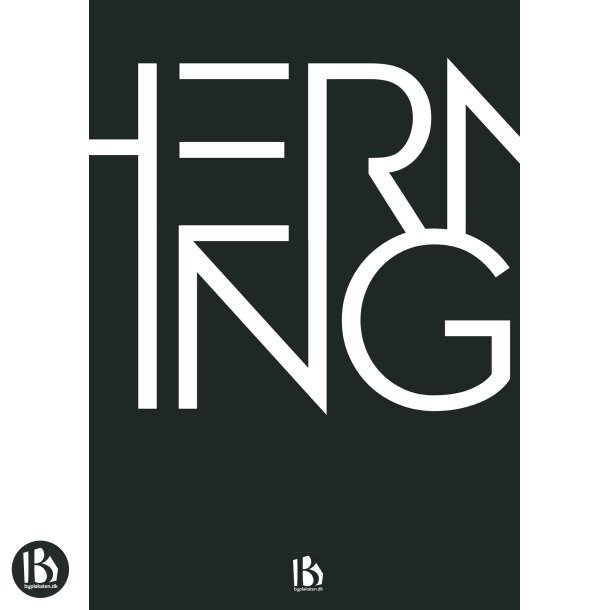 Herning (7400) - Typografisk - Hvid p sort