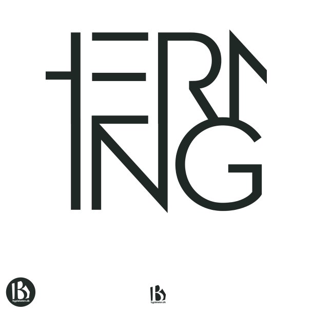 Herning (7400) - Typografisk - Sort p hvid