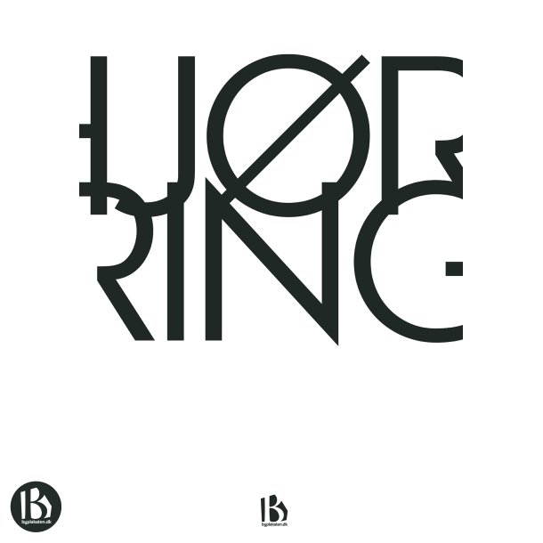 Hjrring (9800) - Typografisk - Sort p hvid