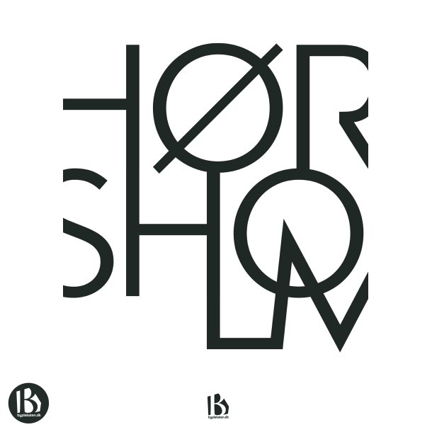 Hrsholm (2970) - Typografisk - Sort p hvid
