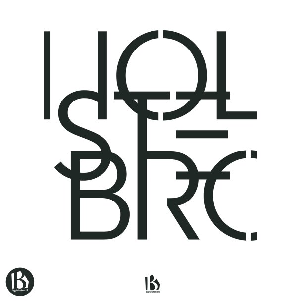 Holstebro (7500) - Typografisk - Sort p hvid