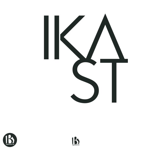 Ikast (7430) - Typografisk - Sort p� hvid