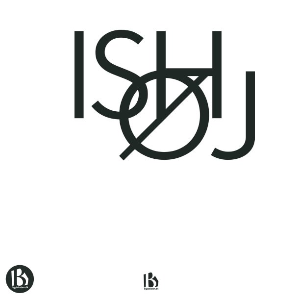 Ishj (2635) - Typografisk - Sort p hvid