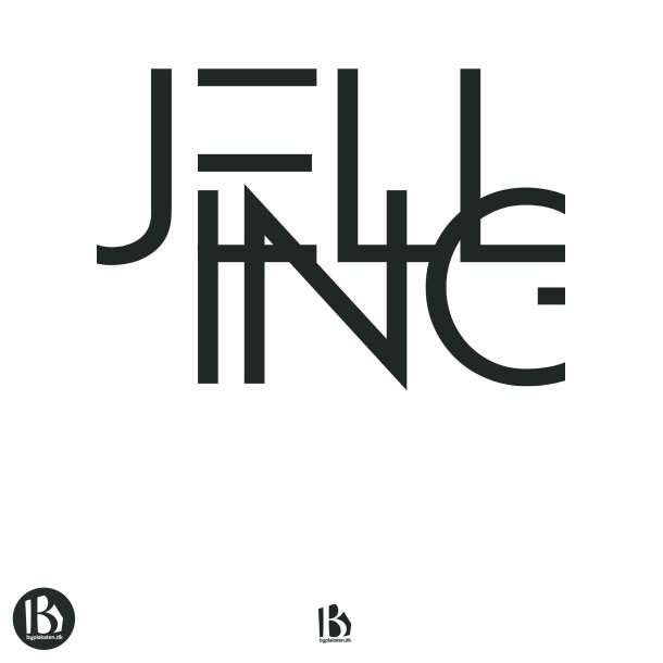 Jelling (7300) - Typografisk - Sort p� hvid