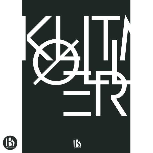Klitm�ller (7700) - Typografisk - Hvid p� sort