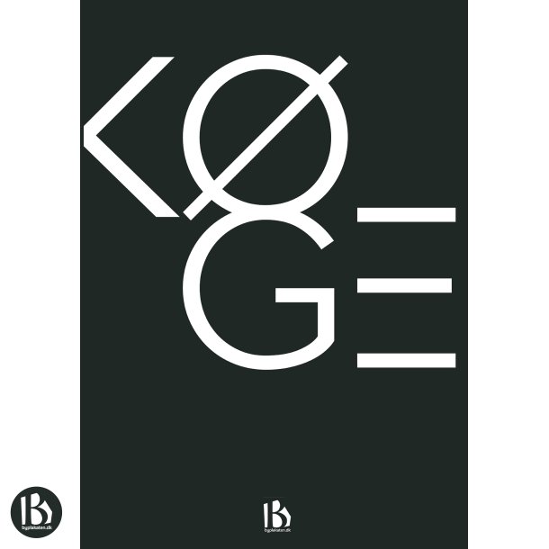 Kge (4600) - Typografisk - Hvid p sort