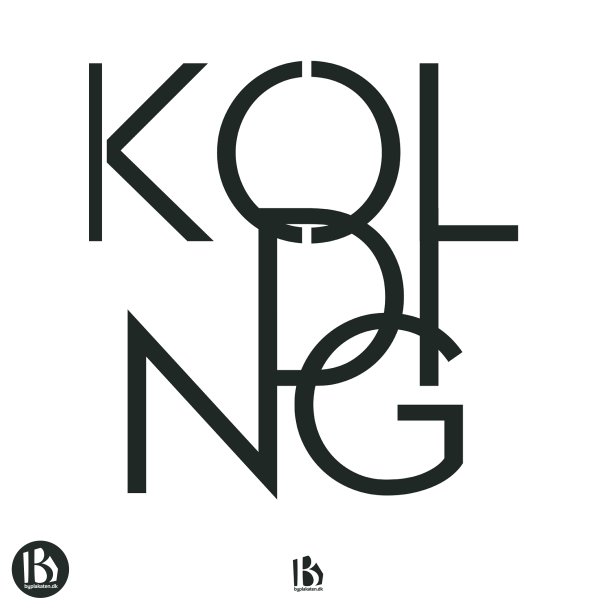 Kolding (6000) - Typografisk - Sort p� hvid