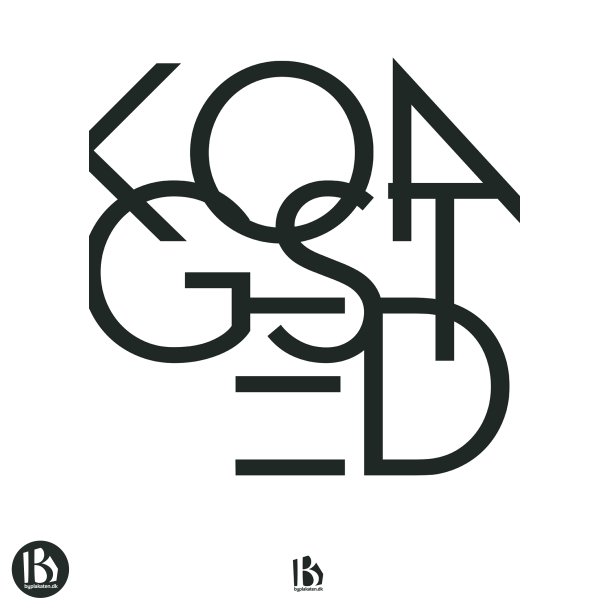 Kongsted (4683) - Typografisk - Sort p hvid