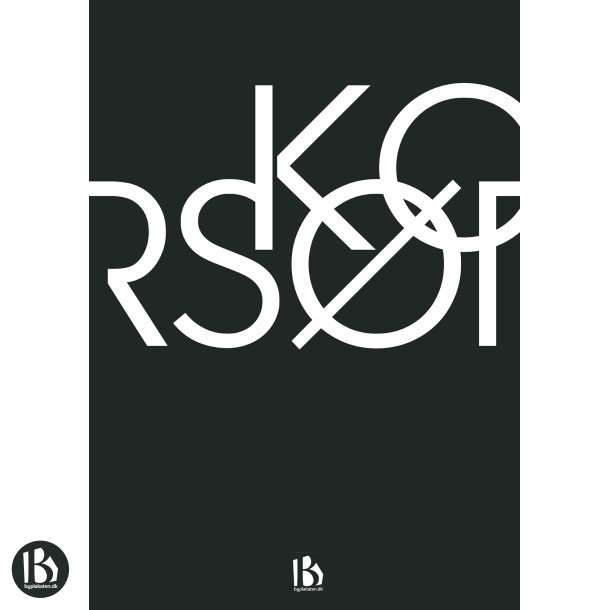 Korsr (4220) - Typografisk - Hvid p sort
