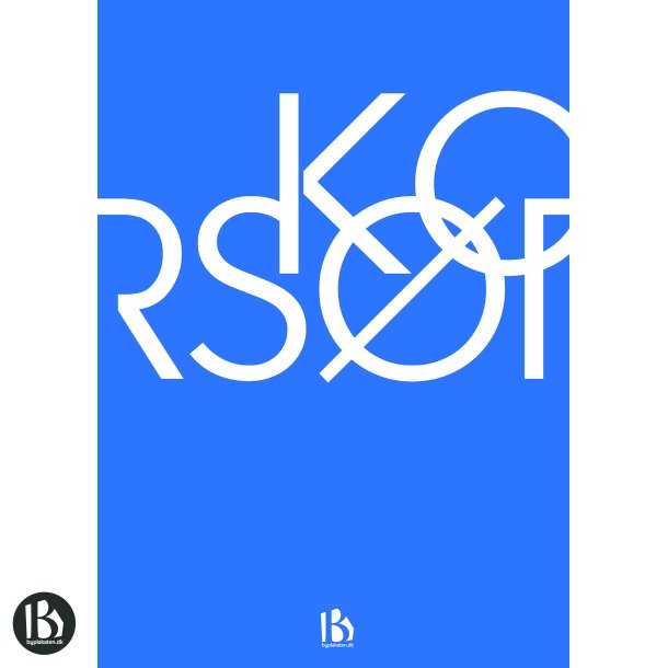 Korsr (4220) - Typografisk - Lys bl