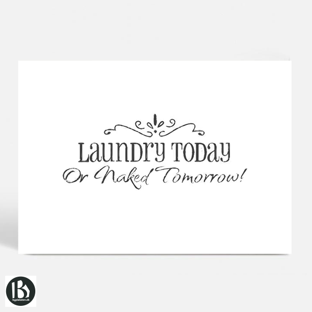Laundry Naked - Hvid - Sjove plakater