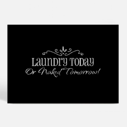 Laundry Naked - Sort - Sjove plakater