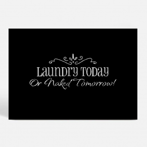 Laundry Naked - Sort - Sjove plakater