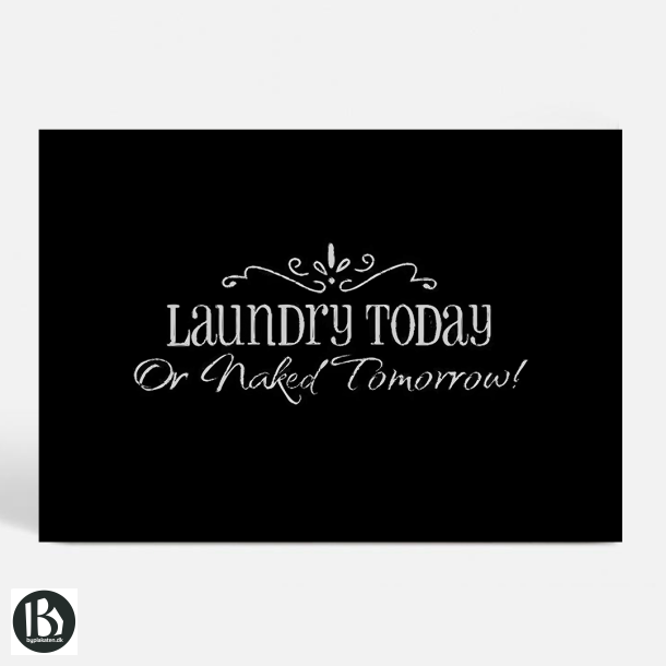 Laundry Naked - Sort - Sjove plakater
