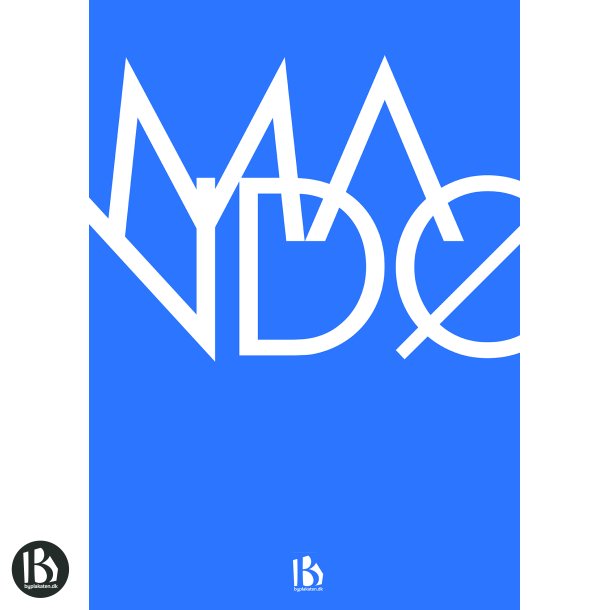 Mand (6760) - Typografisk - Lys bl
