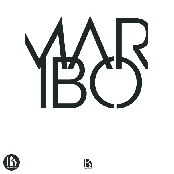 Maribo (4930) - Typografisk - Sort p hvid