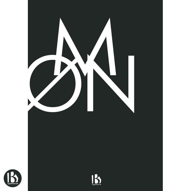 Mn (4791) - Typografisk - Hvid p sort