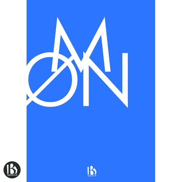 Mn (4791) - Typografisk - Lys bl