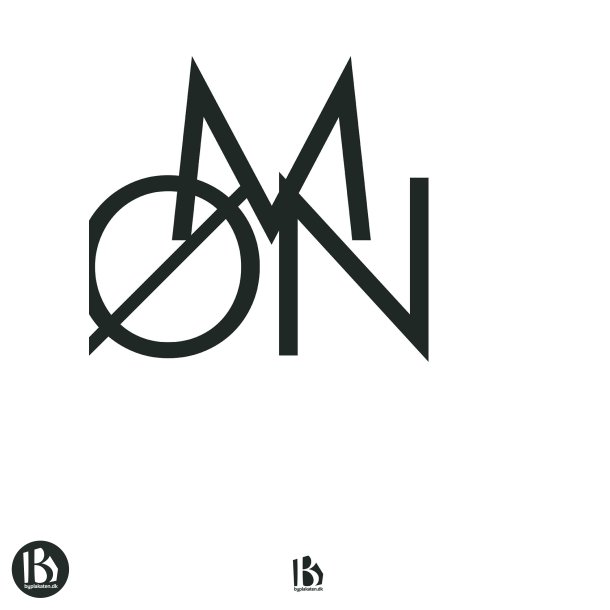 Mn (4791) - Typografisk - Sort p hvid