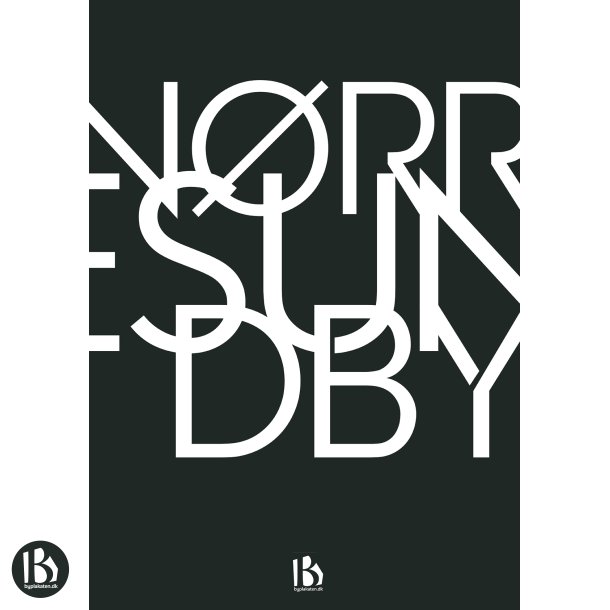 Nrresundby (9400) - Typografisk - Hvid p sort