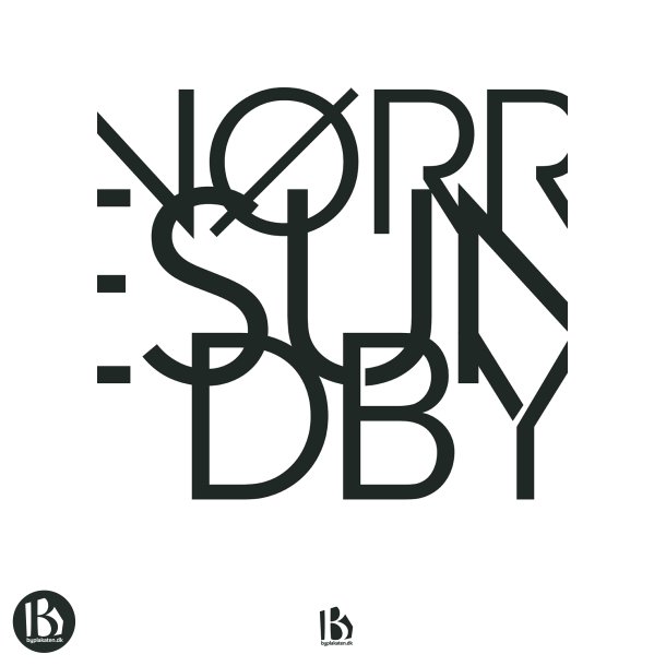 Nrresundby (9400) - Typografisk - Sort p hvid