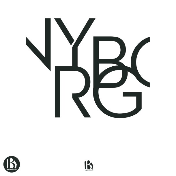 Nyborg (5800) - Typografisk - Sort p hvid