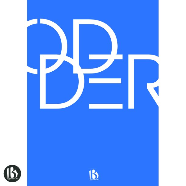 Odder (8300) - Typografisk - Lys bl