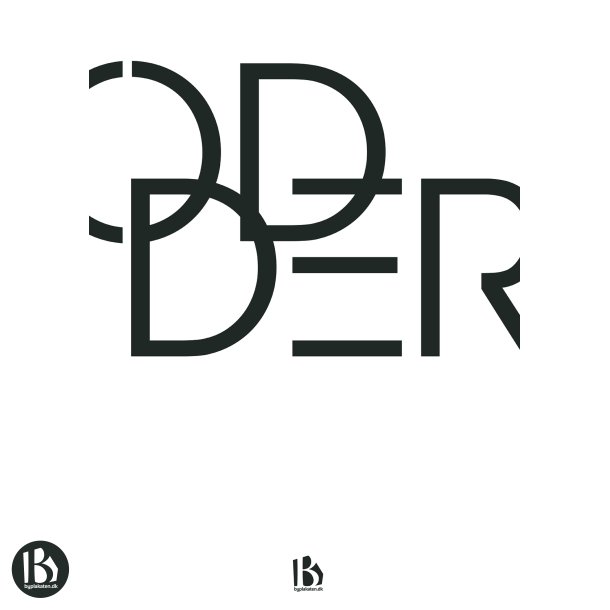 Odder (8300) - Typografisk - Sort p hvid