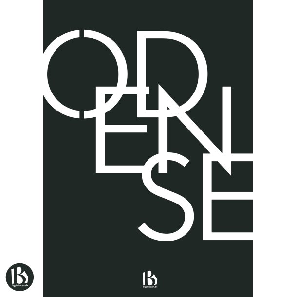 Odense (5000) - Typografisk - Hvid p sort