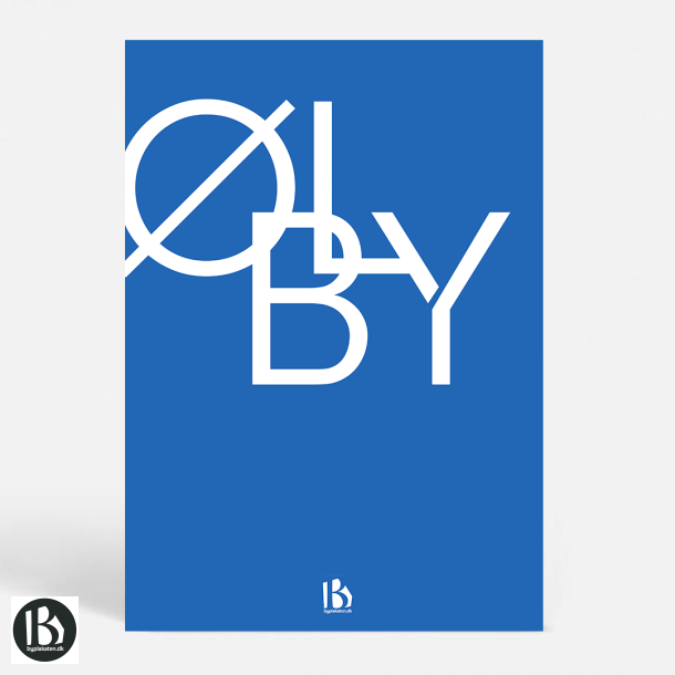 lby (4600) - Typografisk - Lys bl