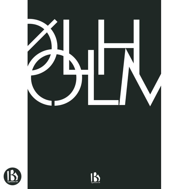 lholm (7160) - Typografisk - Hvid p sort