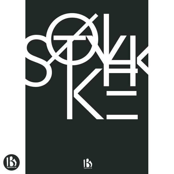 lstykke (3650) - Typografisk - Hvid p sort