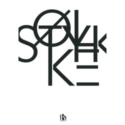 lstykke (3650) - Typografisk - Sort p hvid
