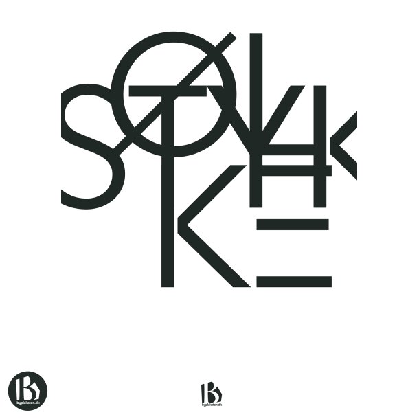 lstykke (3650) - Typografisk - Sort p hvid