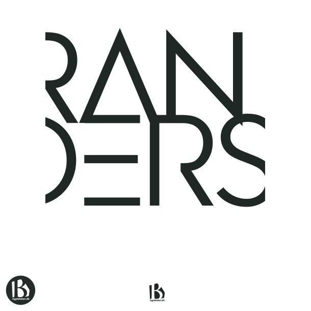 Randers (8900) - Typografisk - Sort p hvid
